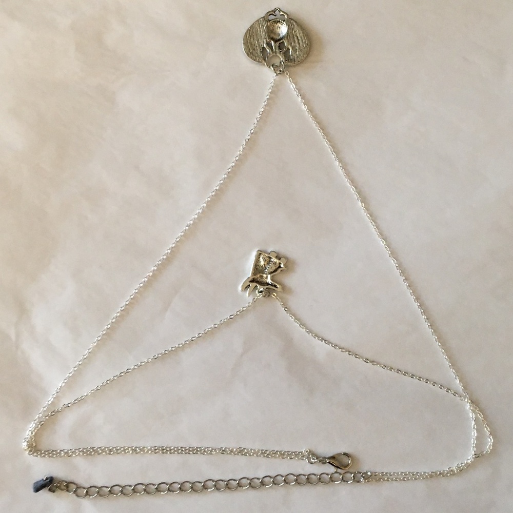 “Book of the Dead" Handmade Dainty 2-Layer Egyptian Necklace, Anubis, Scarab - Picture 11 of 14